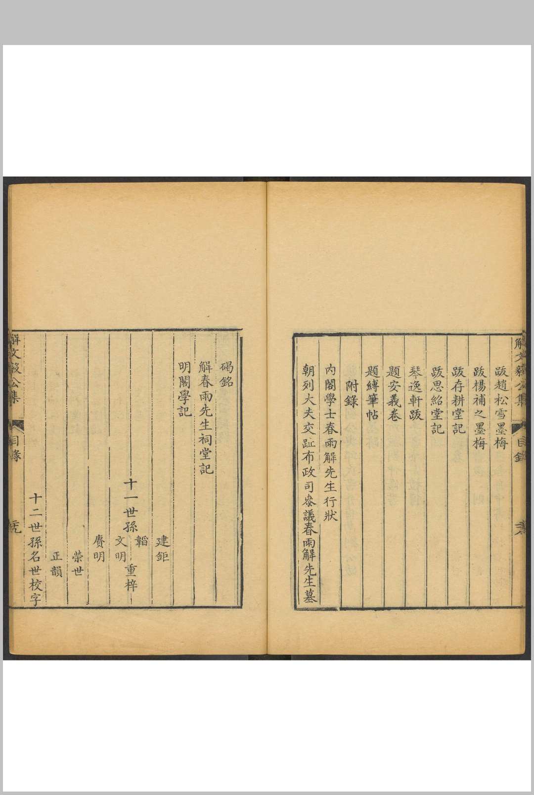 图片[4]中华古籍网-专注古书收集解文毅公集  十六卷, 卷首一卷, 附录一卷 解缙撰  解韬等校订.吉水解氏敦仁堂, 清乾隆32年中华古籍网-专注古书收集中华古籍网