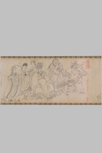 送子天王图.传唐.吴道子绘.纸本墨笔中华古籍网-专注古书收集中华古籍网