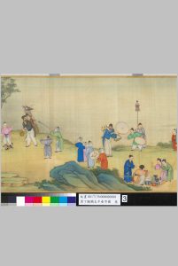 太平春市图卷.清.丁观鹏绘.绢本设色.清乾隆七年.台北故宫博物院藏中华古籍网-专注古书收集中华古籍网