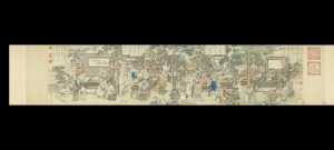 摹宋人文会图卷.清.姚文瀚绘.21542×4000像素.纸本设色.清乾隆十七年绘中华古籍网-专注古书收集中华古籍网