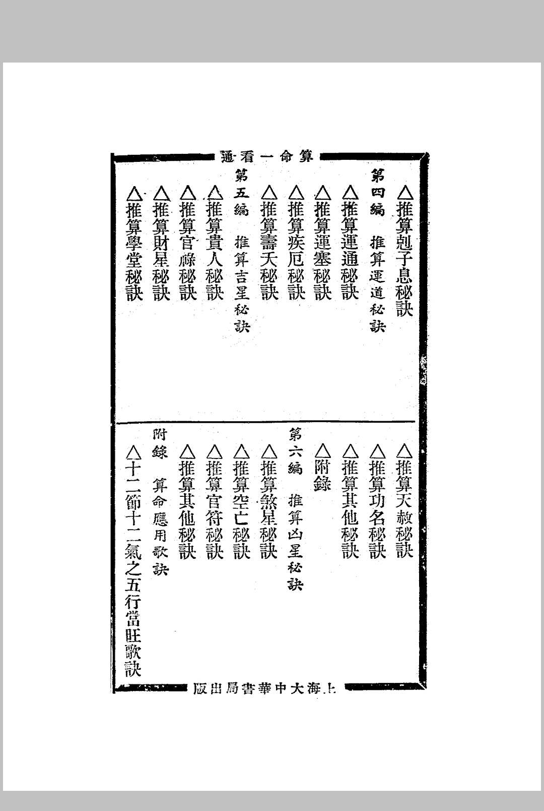 图片[5]中华古籍网-专注古书收集算命一看通.玄真子编著.民国二十四年[1935].大中华书局中华古籍网-专注古书收集中华古籍网