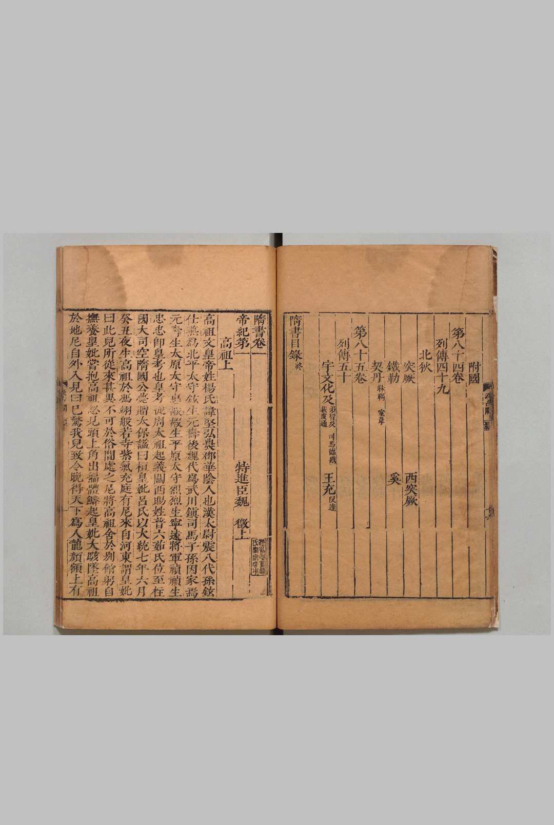 图片[3]中华古籍网-专注古书收集隋书 85卷 魏徴（唐）刊本 ,明崇祯8年 , 汲古阁中华古籍网-专注古书收集中华古籍网