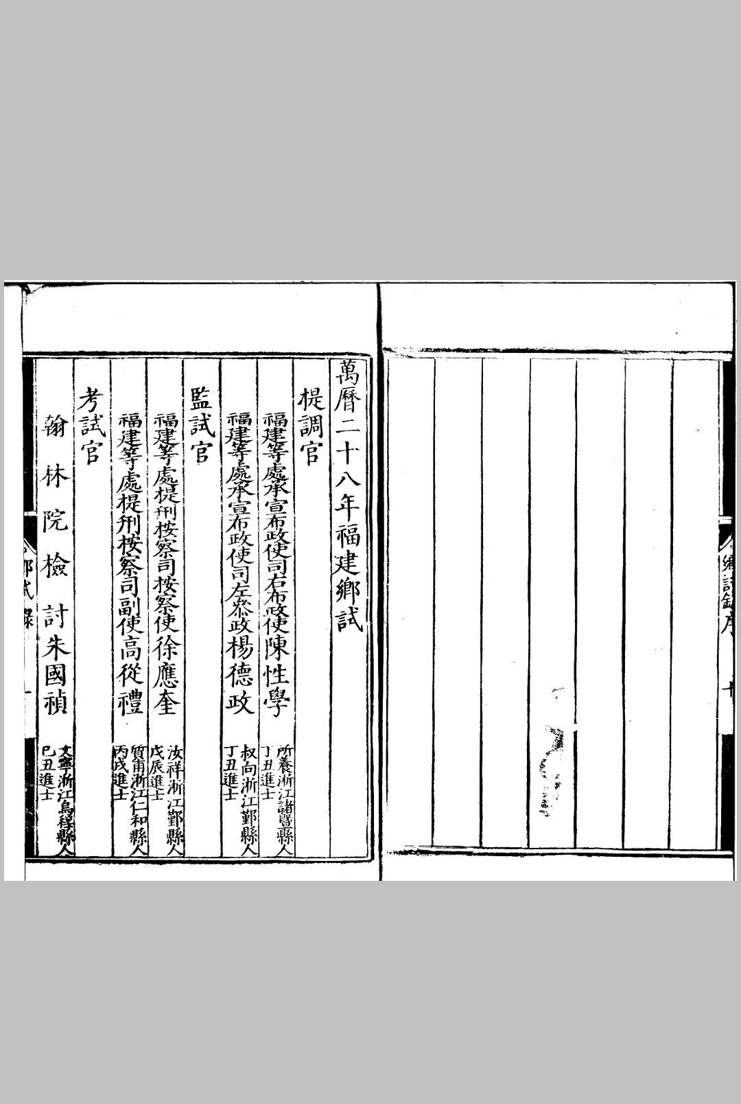 图片[3]中华古籍网-专注古书收集万历二十八年福建乡试录 一卷中华古籍网-专注古书收集中华古籍网