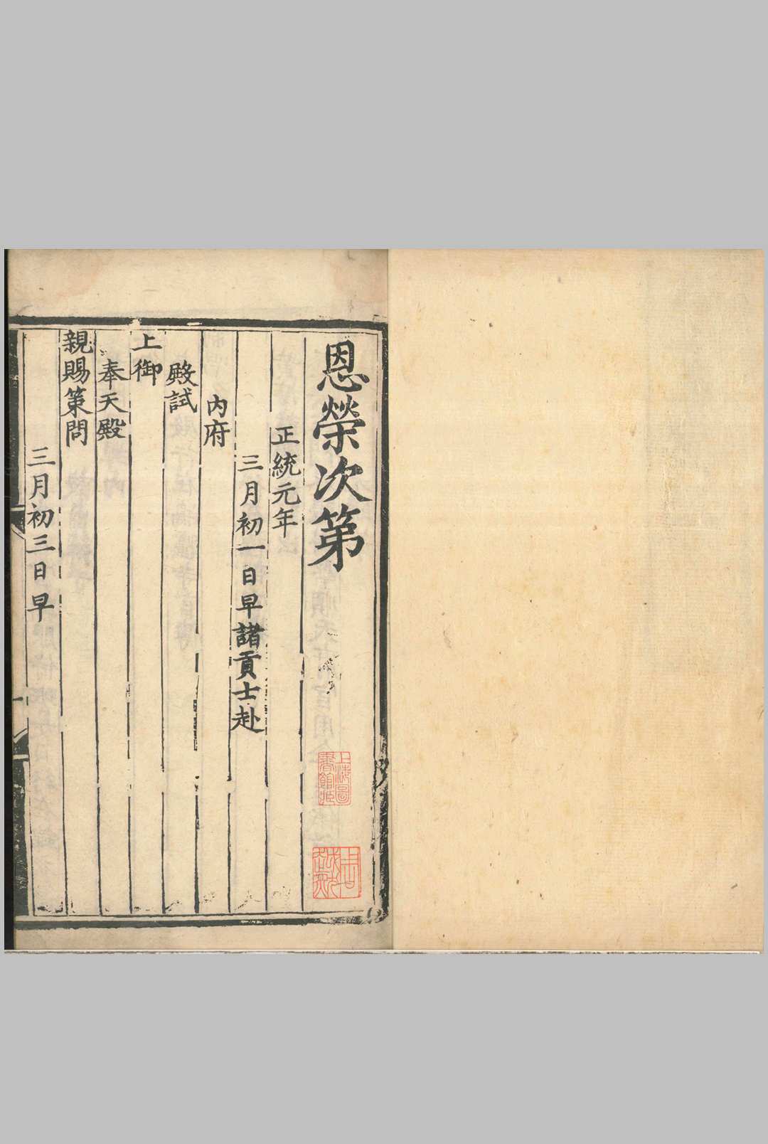 图片[2]中华古籍网-专注古书收集正统元年进士登科录 一卷中华古籍网-专注古书收集中华古籍网