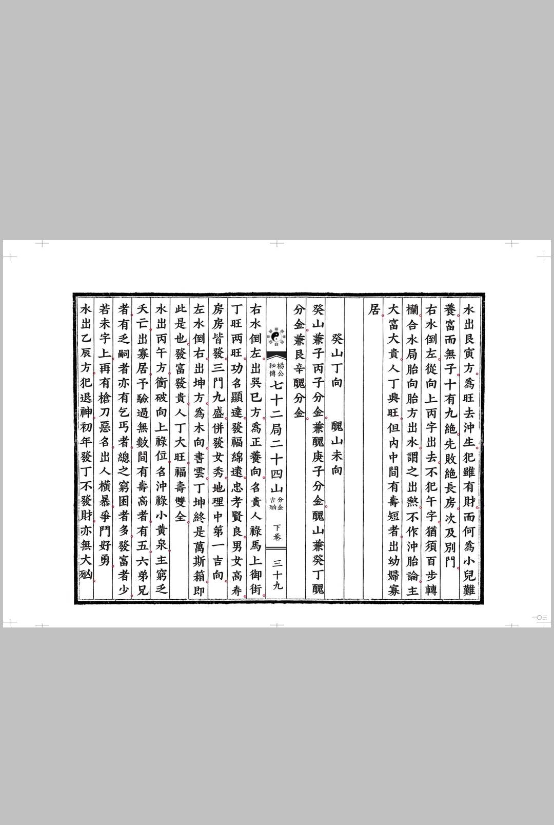 图片[10]中华古籍网-专注古书收集《杨公秘传七十二局二十四山分金吉凶》中华古籍网-专注古书收集中华古籍网