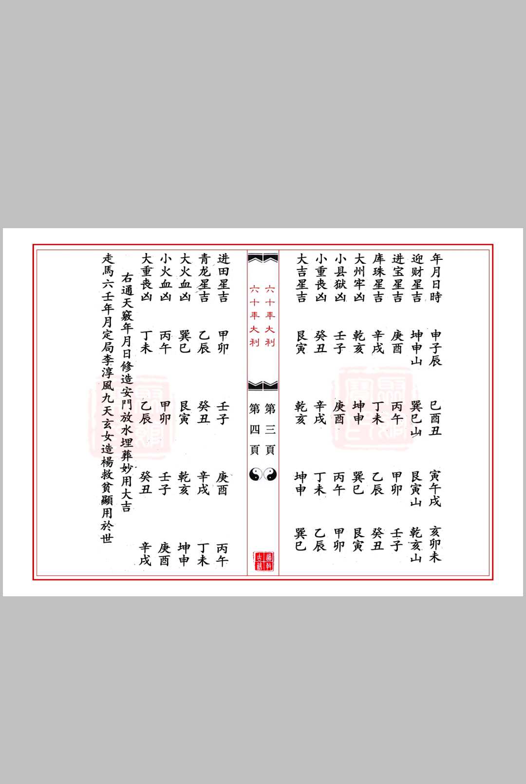 图片[2]中华古籍网-专注古书收集《六十年大利》六十年二十四山吉凶神大小利定局中华古籍网-专注古书收集中华古籍网