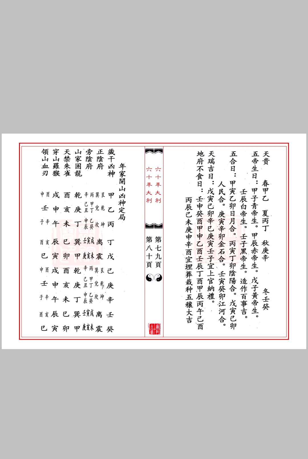 图片[5]中华古籍网-专注古书收集《六十年大利》六十年二十四山吉凶神大小利定局中华古籍网-专注古书收集中华古籍网