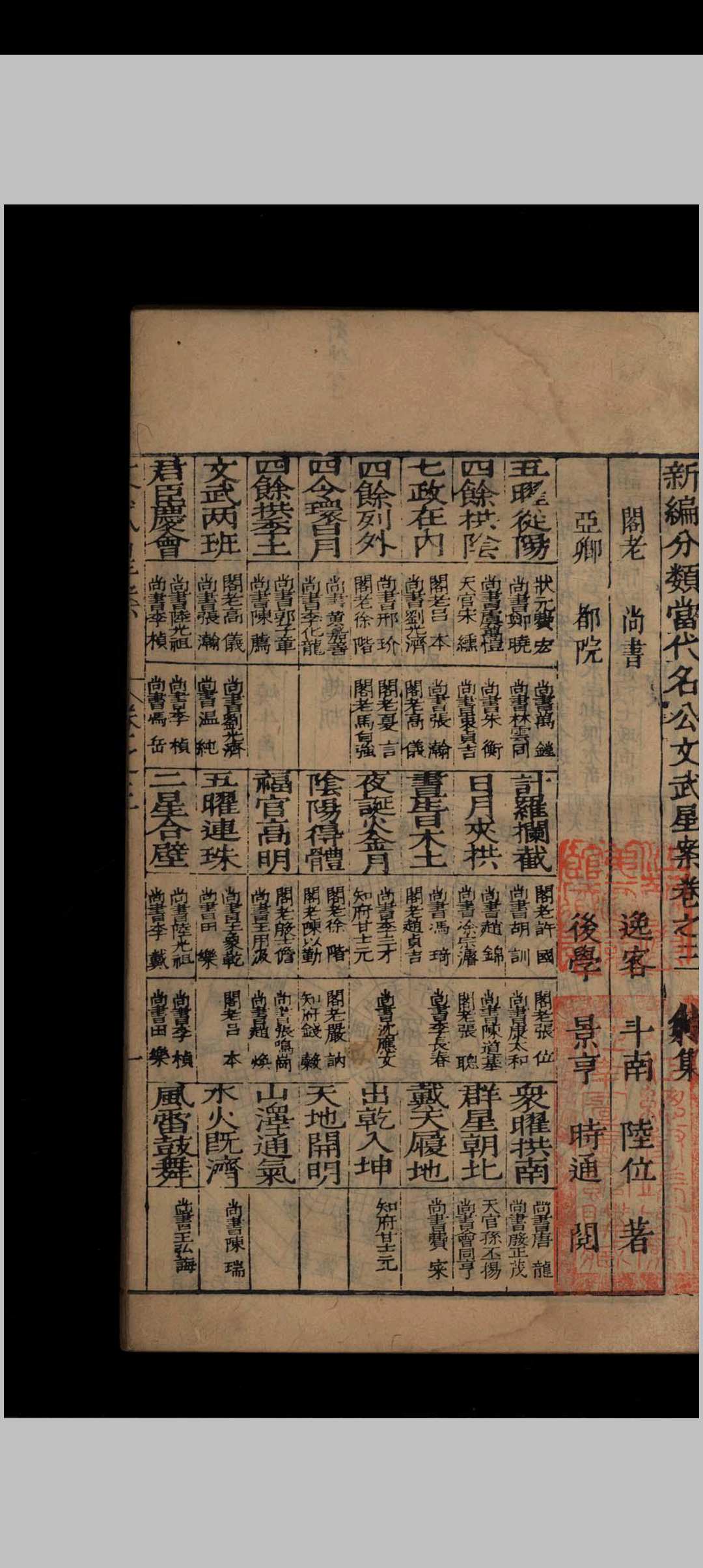 新编分类当代名公文武星案  存卷三中华古籍网-专注古书收集中华古籍网