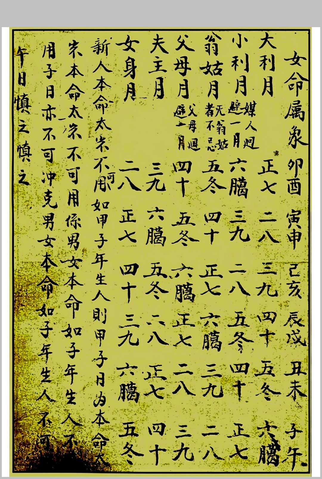 图片[10]中华古籍网-专注古书收集《阳年翁姑禁婚日》（婚元捷要）中华古籍网-专注古书收集中华古籍网