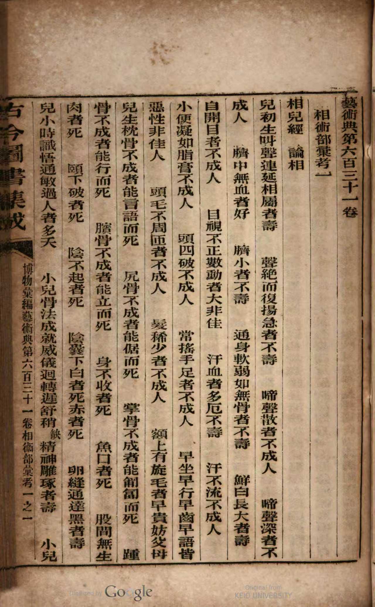 古今图书集成 相术部中华古籍网-专注古书收集中华古籍网